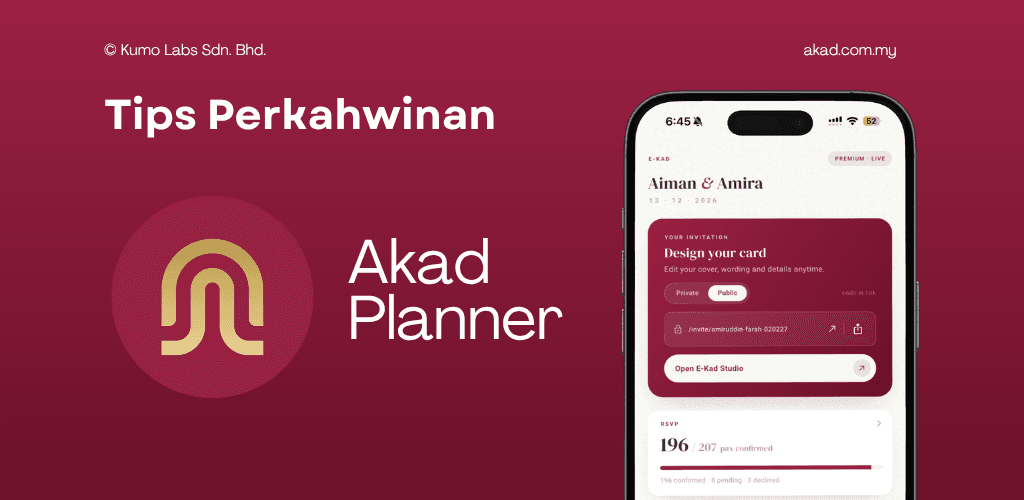 RSVP dalam E-kad jemputan kahwin sering diabaikan. Ketahui kenapa RSVP penting, kenapa ramai tetamu tidak mengisinya, dan cara isi RSVP dengan betul.